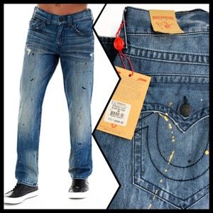 true religion paint splatter jeans